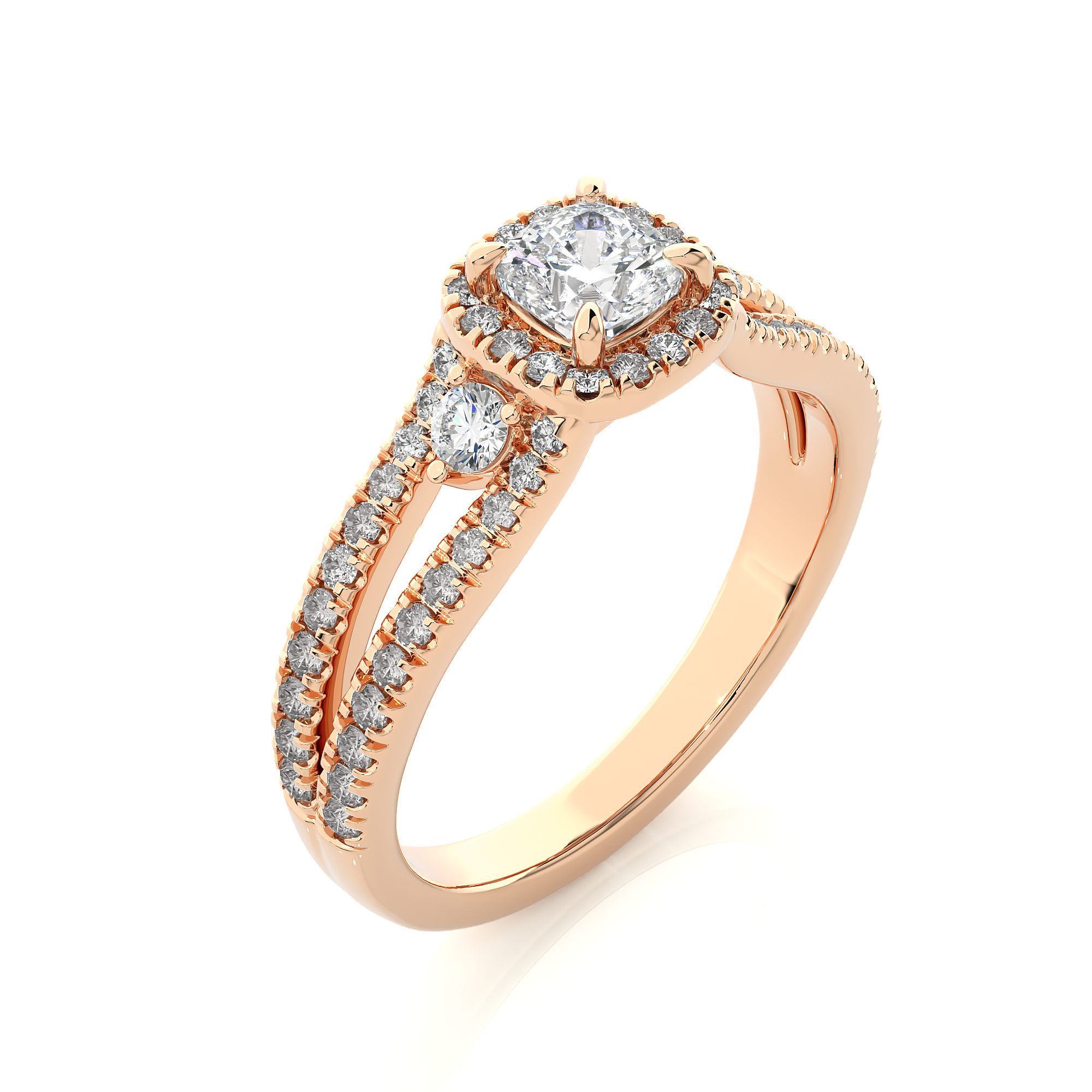 0.96 Carat G Color VS1 Clarity Diamond Studded Natural Diamond Ring.